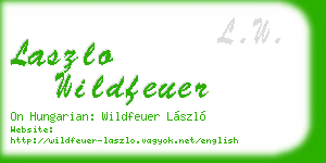 laszlo wildfeuer business card